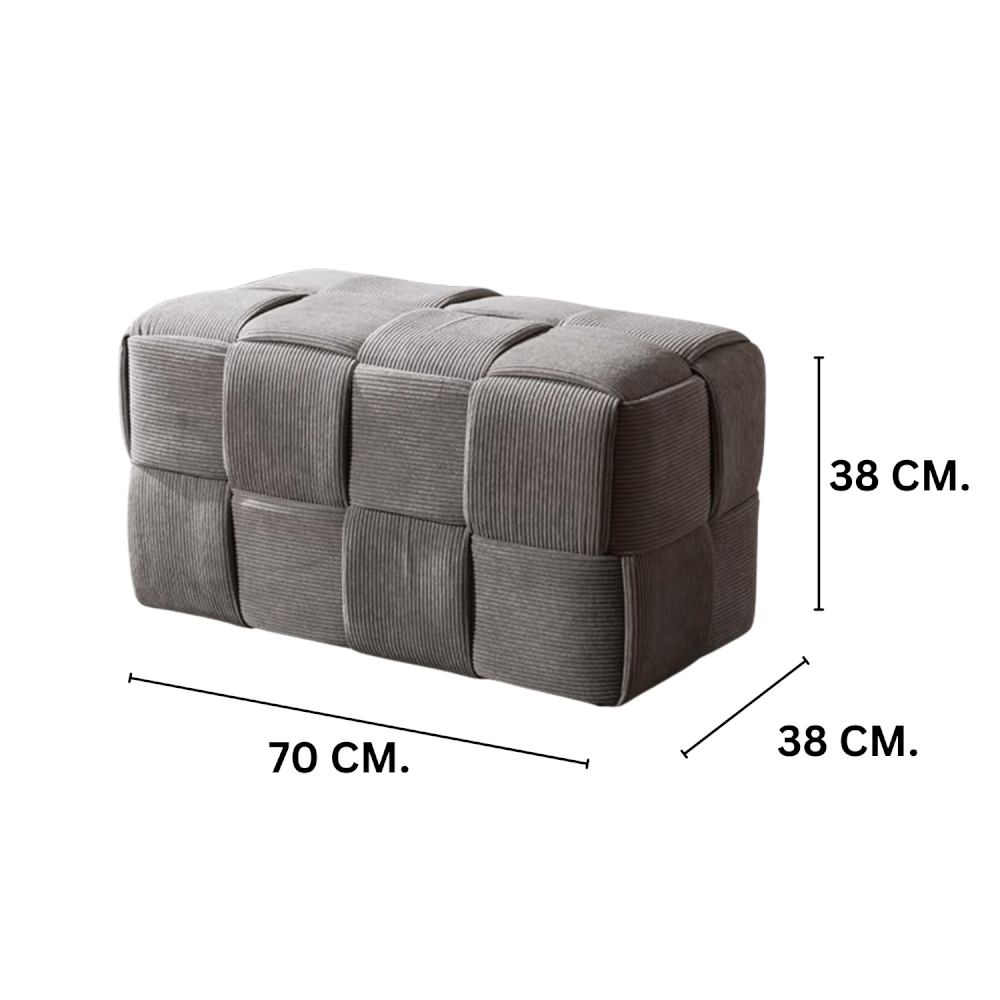สตูลผ้าลูกฟูก MY DOLLS HOUSE COZY CUBE 70 ซม. สีเทา_1